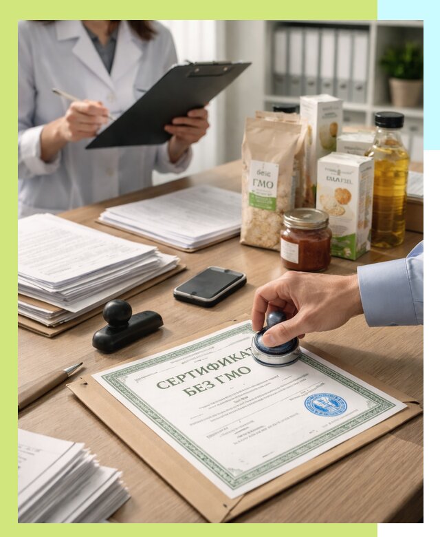 Получение сертификата Без ГМО для продукции в Анапе